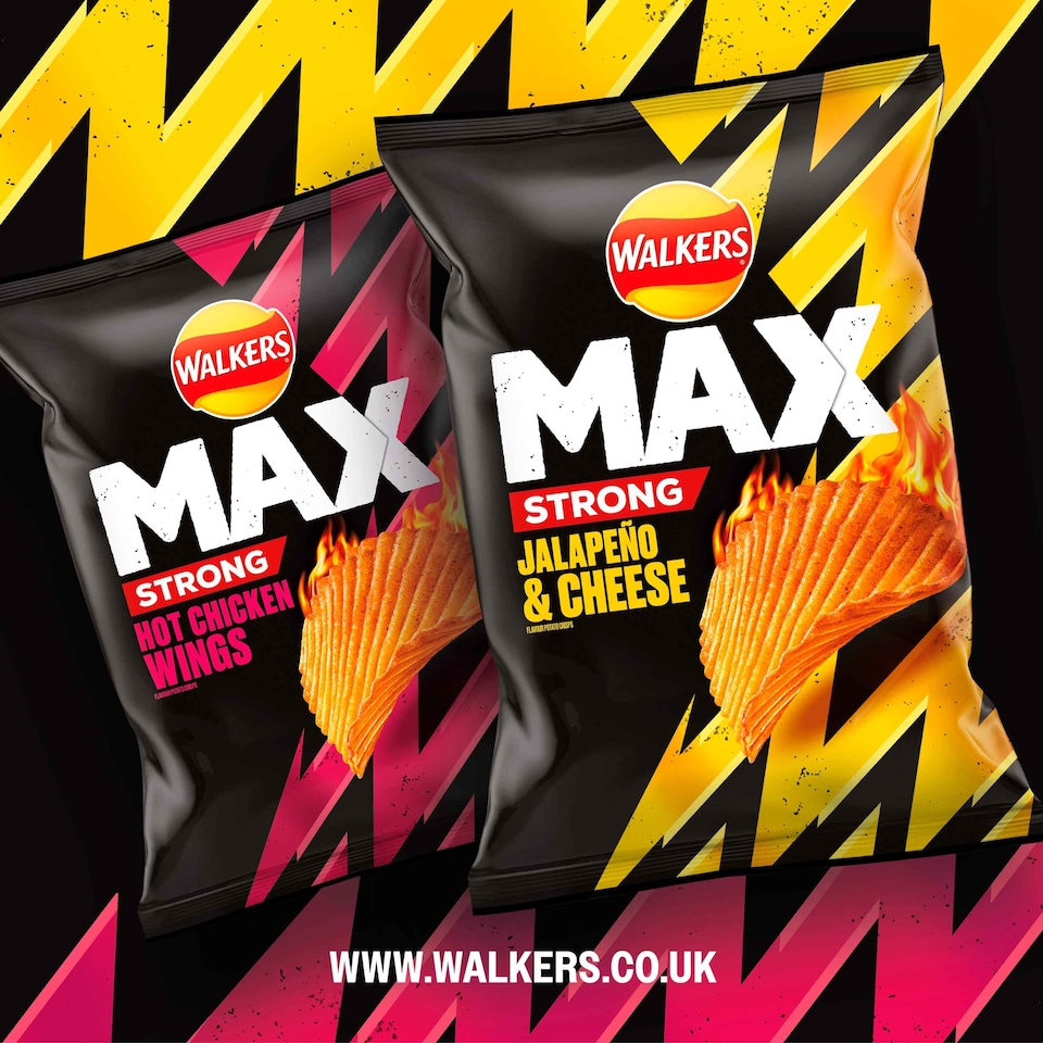 image 1 of Walkers Max Strong Jalapeño & Cheese Sharing Bag Crisps 140g
