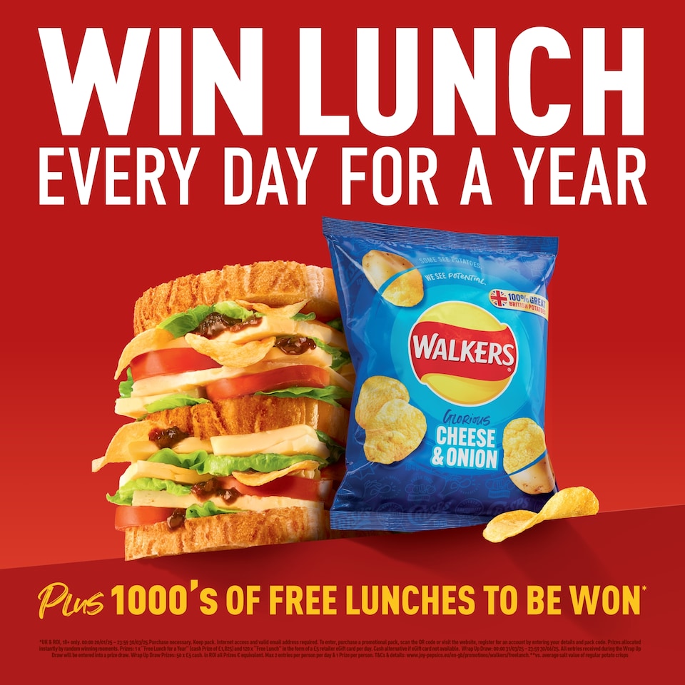 image 1 of Walkers Lightly Salted Less Salt Multipack Crisps 6x25g