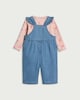 image 2 of F&F Baby 2-Piece Pure Cotton Floral Set in Blue