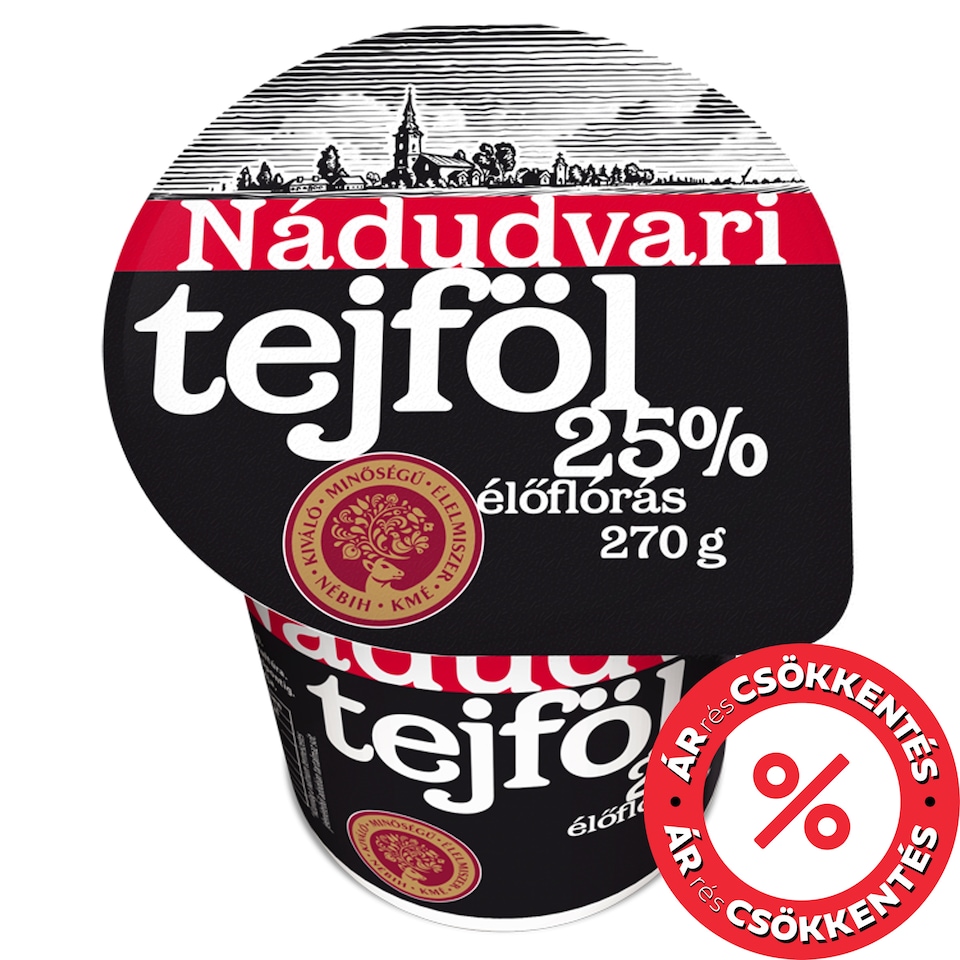 Nádudvari Sour Cream with Live Cultures 25% 270 g