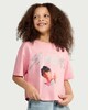 image 3 of K-Pop Demon Hunters Pure Cotton Saja Boys Print Cropped T-Shirt in Pink