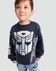 image 3 of Transformers Cotton Rich Autobot Print Crew Neck Sweatshirt in Navy