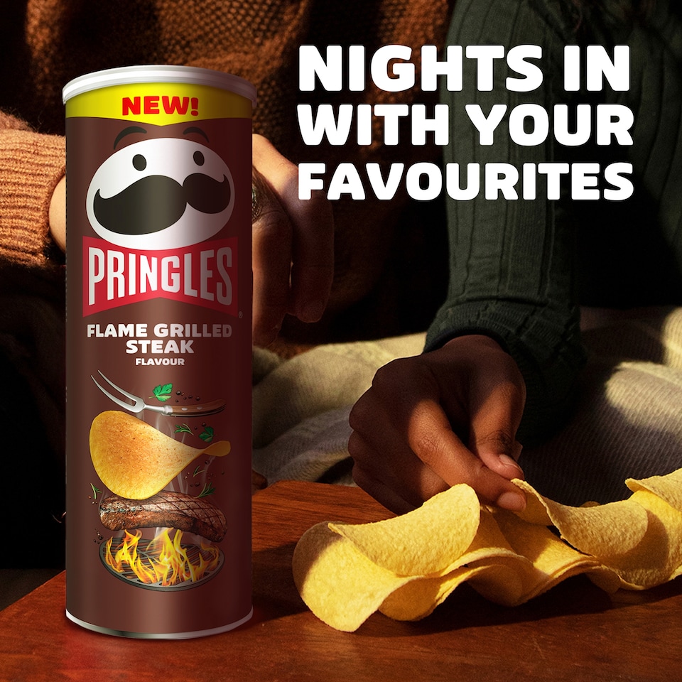 image 1 of Pringles Flame Grilled Steak Flavour 185g