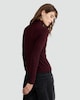 image 3 of F&F Roll Neck Long Sleeved Top with Wool in Burgundy