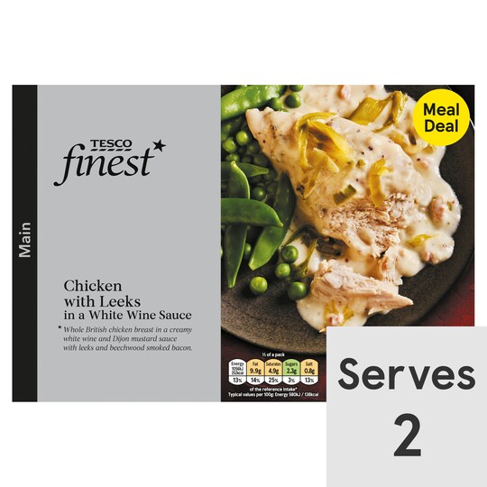 Tesco Finest Chicken In A White Wine Sauce With Leeks 400G Tesco Groceries