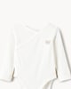 image 4 of F&F Baby 2-Pack Cotton Rich Teddy Wrap Bodysuits in White
