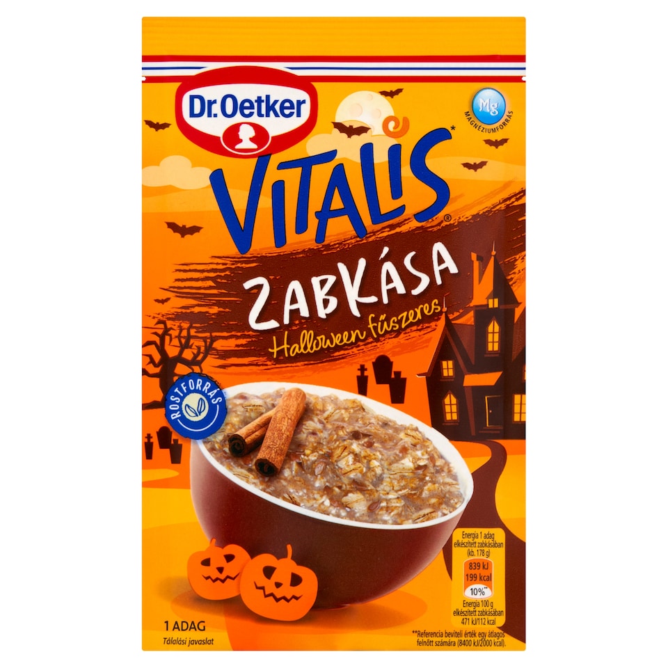 Dr. Oetker Vitalis Halloween fűszeres zabkása alappor 53 g