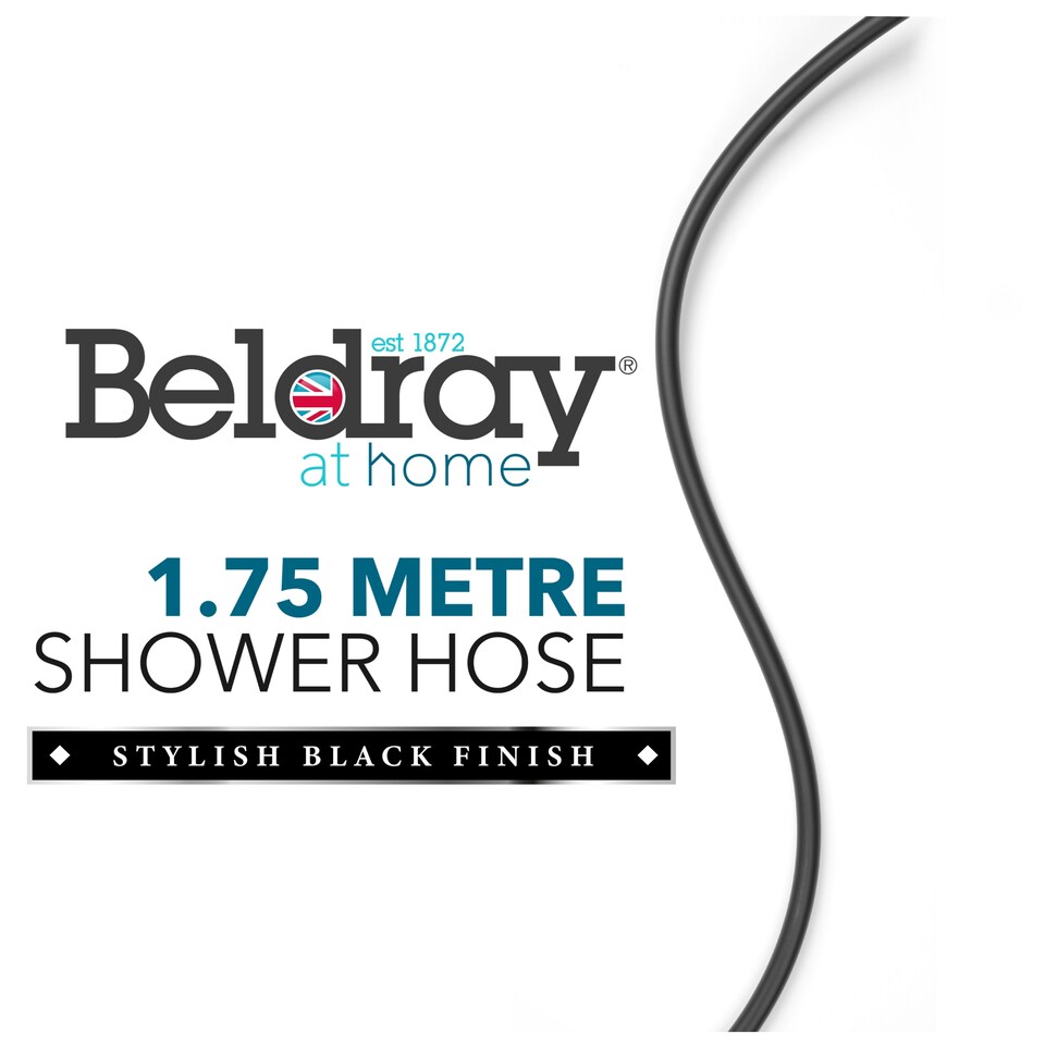 image 1 of Beldray Black Shower Hose 1.75M