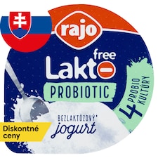Rajo Lakto Free Probiotic biely sladený jogurt 150 g