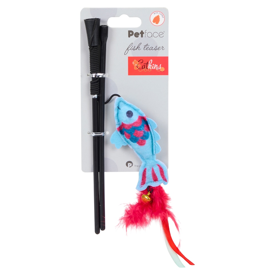PETFACE CATKINS CATNIP FISH TEASER CAT TOY