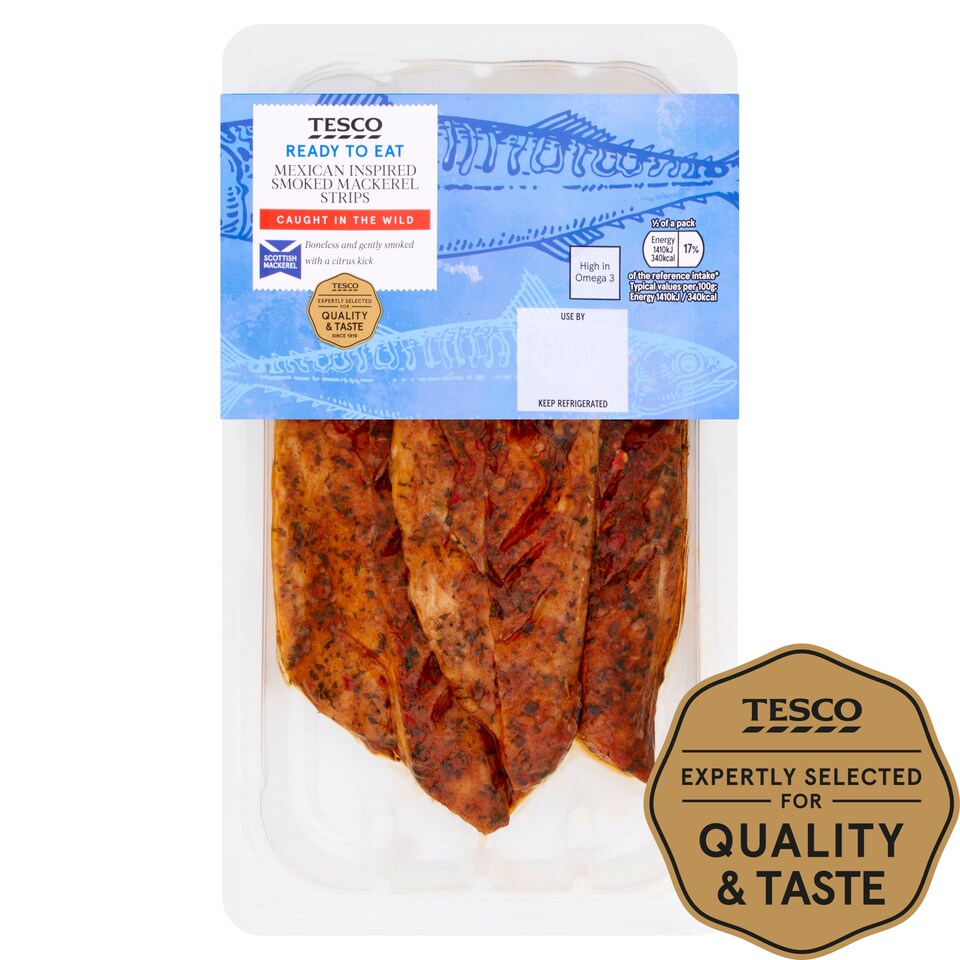 Tesco Ready To Eat Mexican Inspired Smoked Mackerel Strips 200G