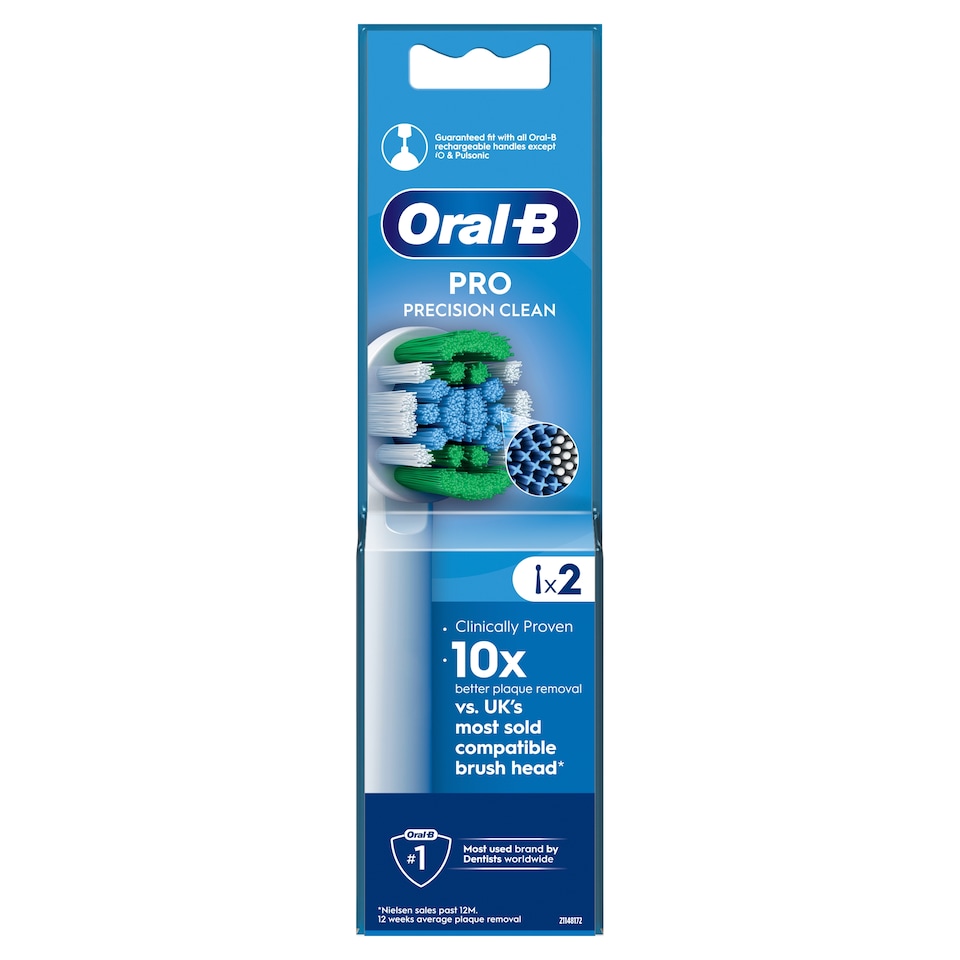 image 1 of Oral-B Pro Precision Clean Electric Toothbrush Heads 2 Pack