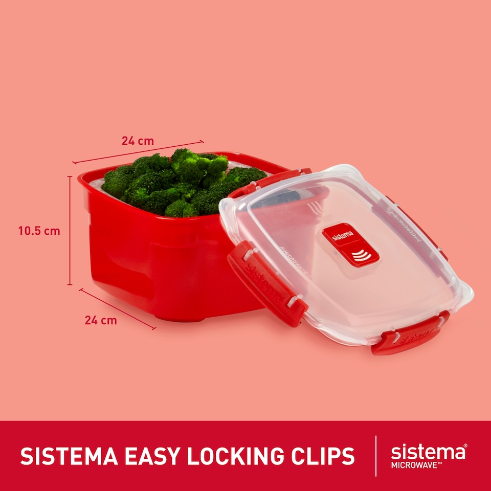 image 1 of Sistema Microwave Large Steamer 3.2L