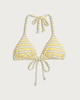 image 4 of F&F Triangle Halter Neck Bikini Top in Multi Yellow