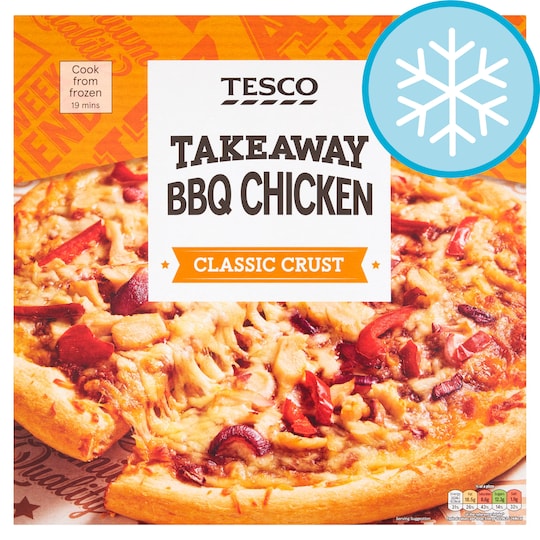 Tesco Takeaway Bbq Chicken Pizza 509G Tesco Groceries