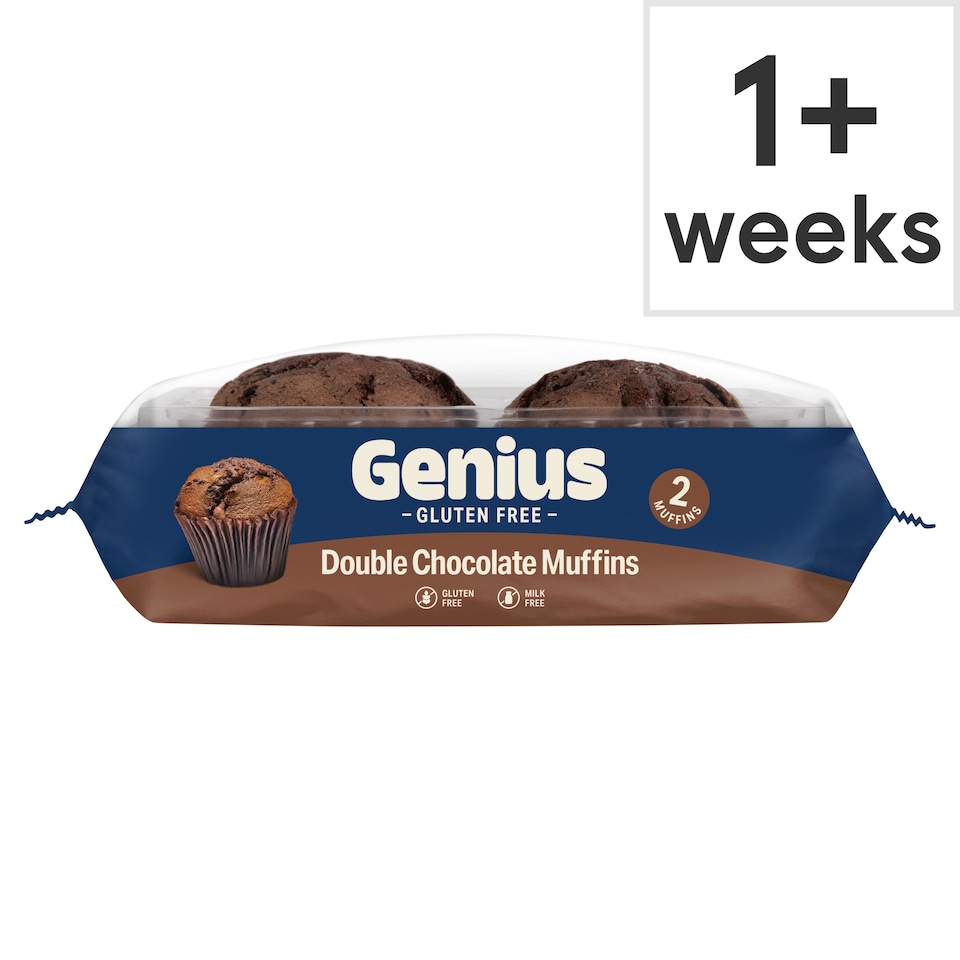 Genius Gluten Free Double Chocolate Muffins 2 Pack