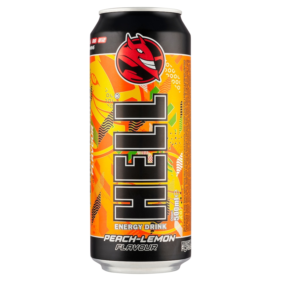 obrázok 1 z Hell Peach-Lemon energetický nápoj 500 ml