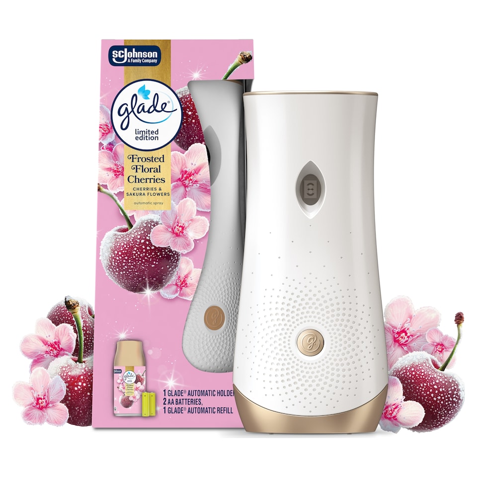 Glade Automatic Spray Holder and Refill Frosted Floral Cherries 269ml