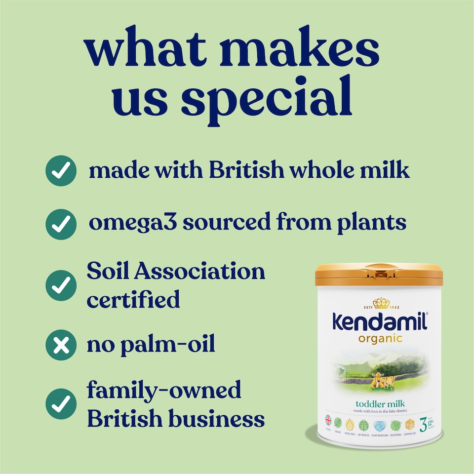 image 1 of Kendamil Organic Toddler Milk 3 From 12 Month+ 800g