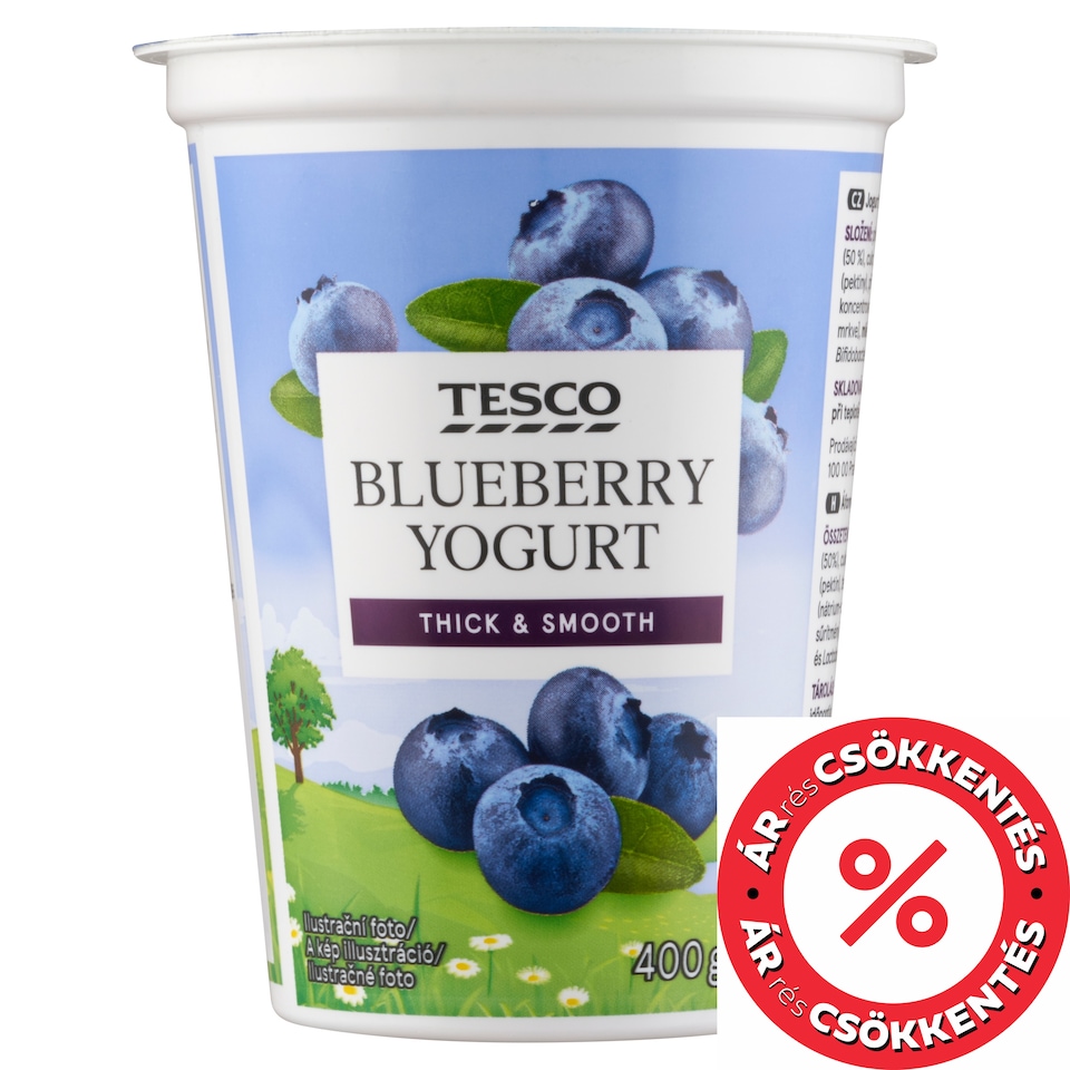 Tesco áfonyás joghurt 400 g