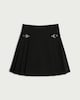 image 4 of F&F Girls School Buckle Pleated Skirt in Black