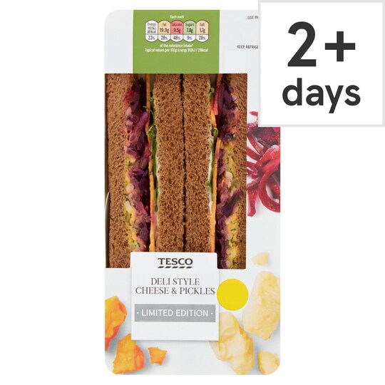 Tesco Deli Style Cheese & Pickles Sandwich Tesco Groceries