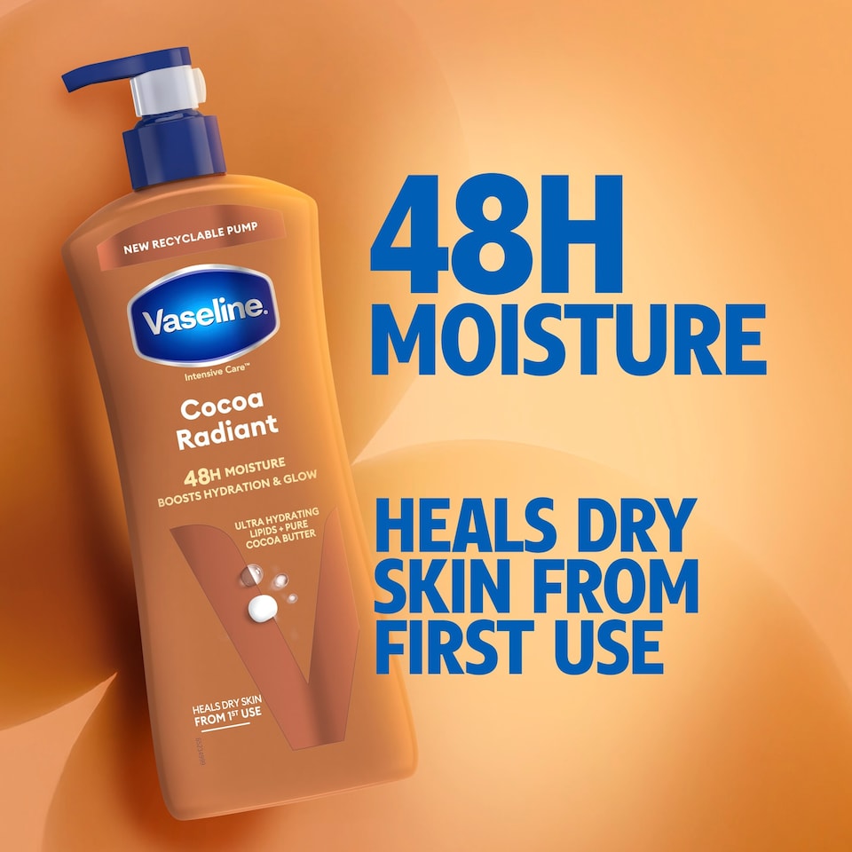 image 1 of Vaseline Body Lotion Cocoa Radiant Ultra Hydrating Lipids + Pure Cocoa Butter 600ml
