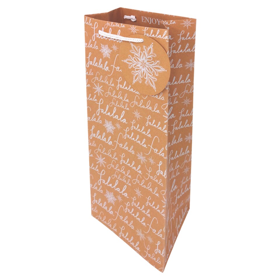 image 1 of T. Kraft Bottle Gift Bag
