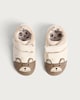 image 2 of F&F Baby Bear Face Pram Shoes in White