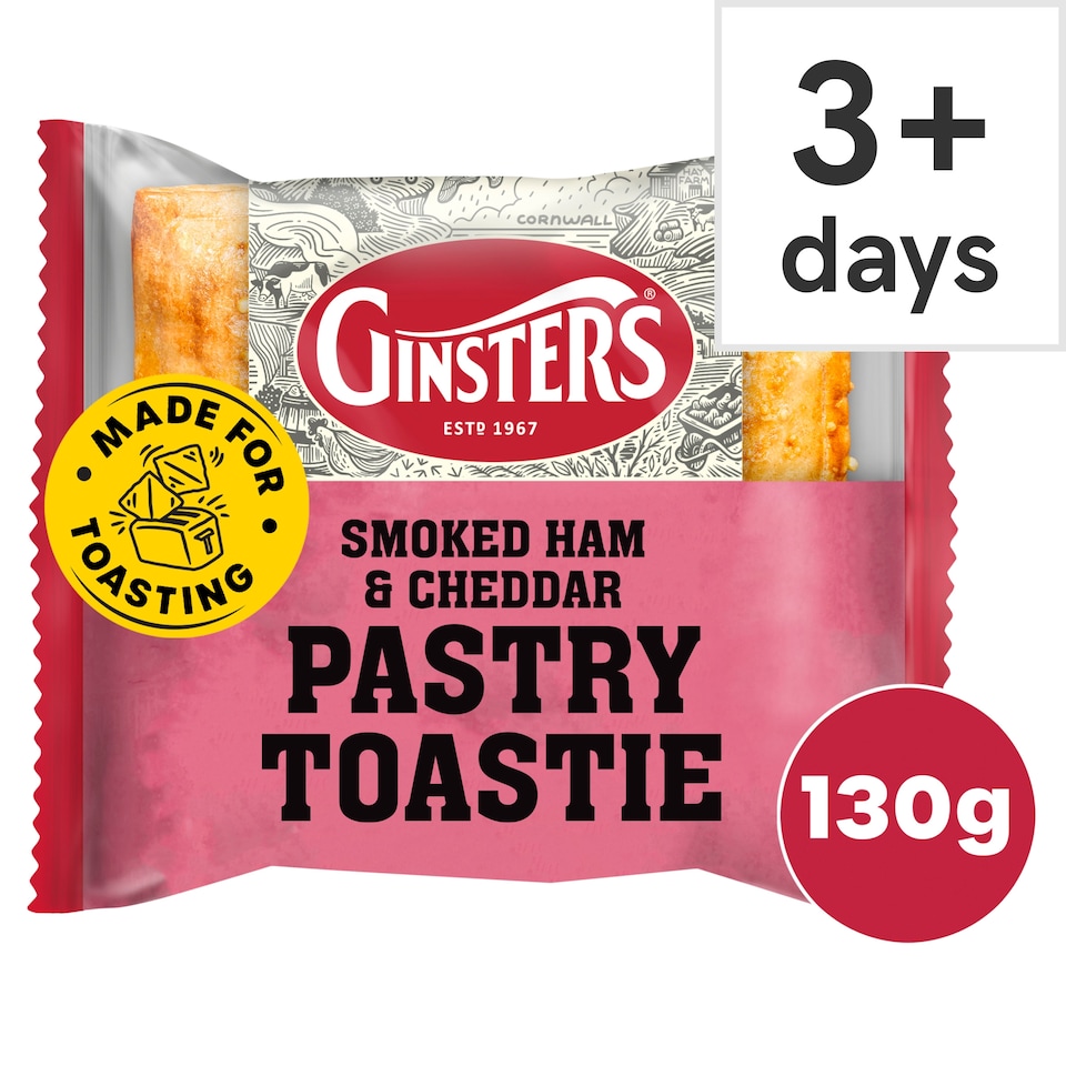image 1 of Ginsters Smoked Ham & Cheddar Pastry Toastie 130g