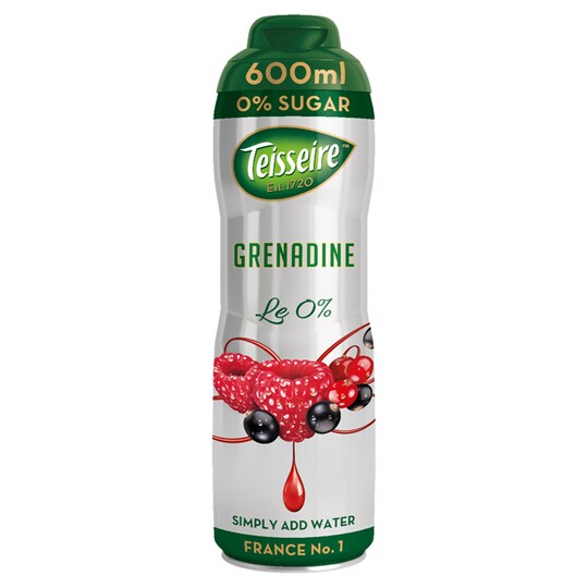 Teisseire Grenadine No Sugar Syrup600ml Tesco Groceries