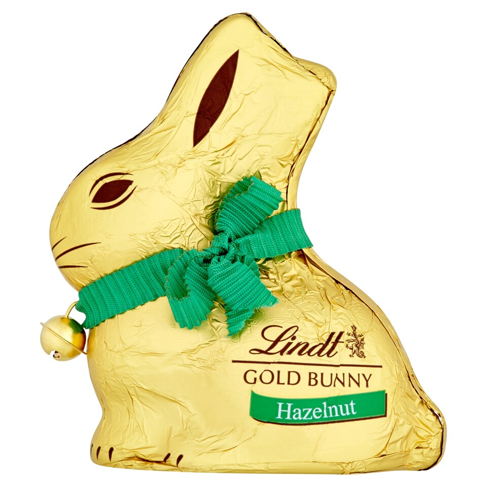 Lindt Gold Bunny Hazelnut Hollow Figures from Milk Chocolate and Crushed Nuts 100 g