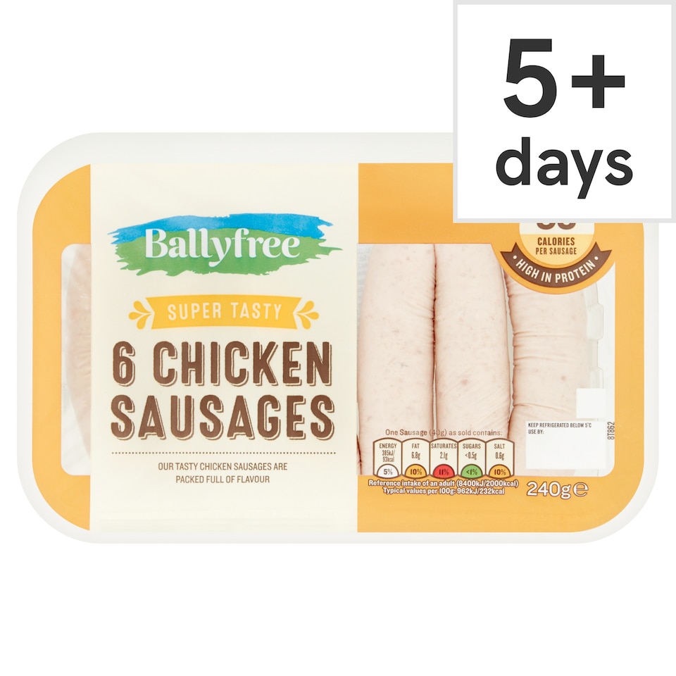 Ballyfree 6 Chicken Sausages 240G