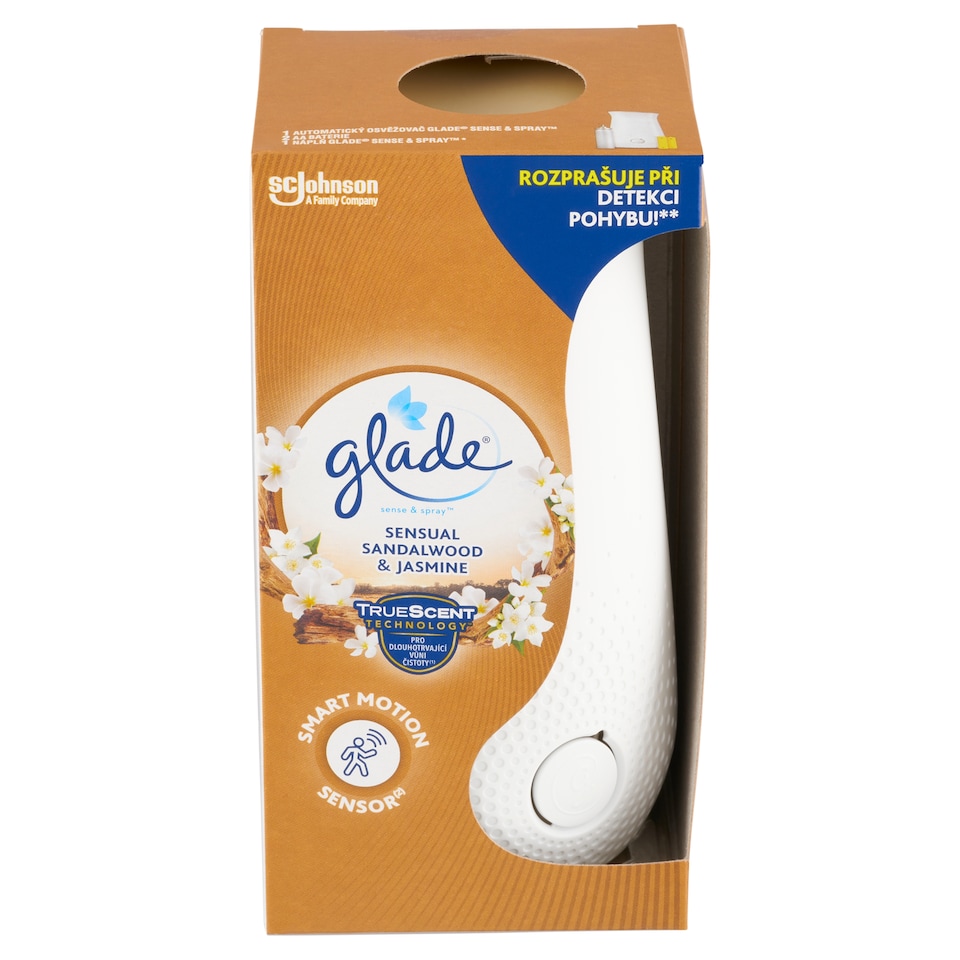 obrázok 1 z Glade Sense & Spray Sensual Sandalwood & Jasmine automatický osviežovač vzduchu so senzorom 18 ml
