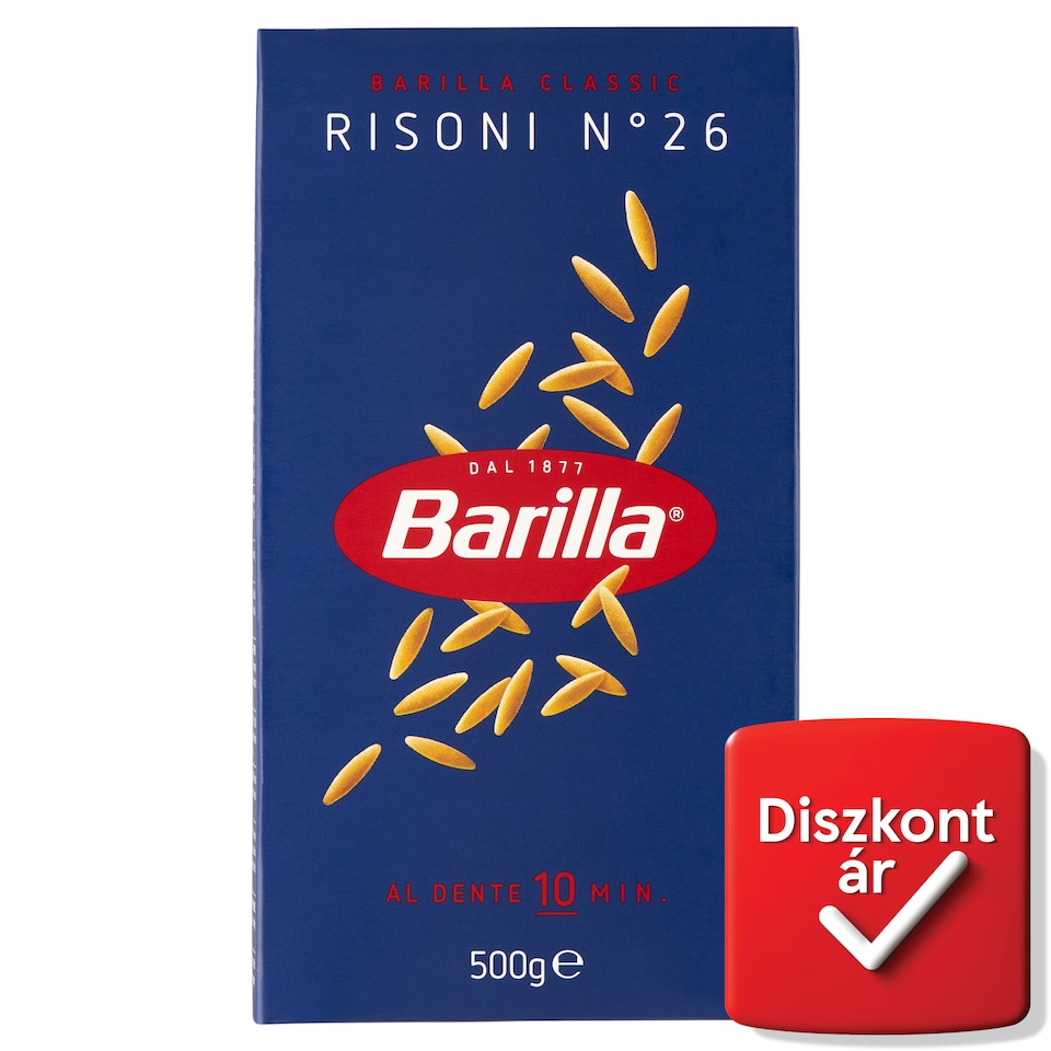 Barilla Risoni apró száraztészta durum búzadarából 500 g