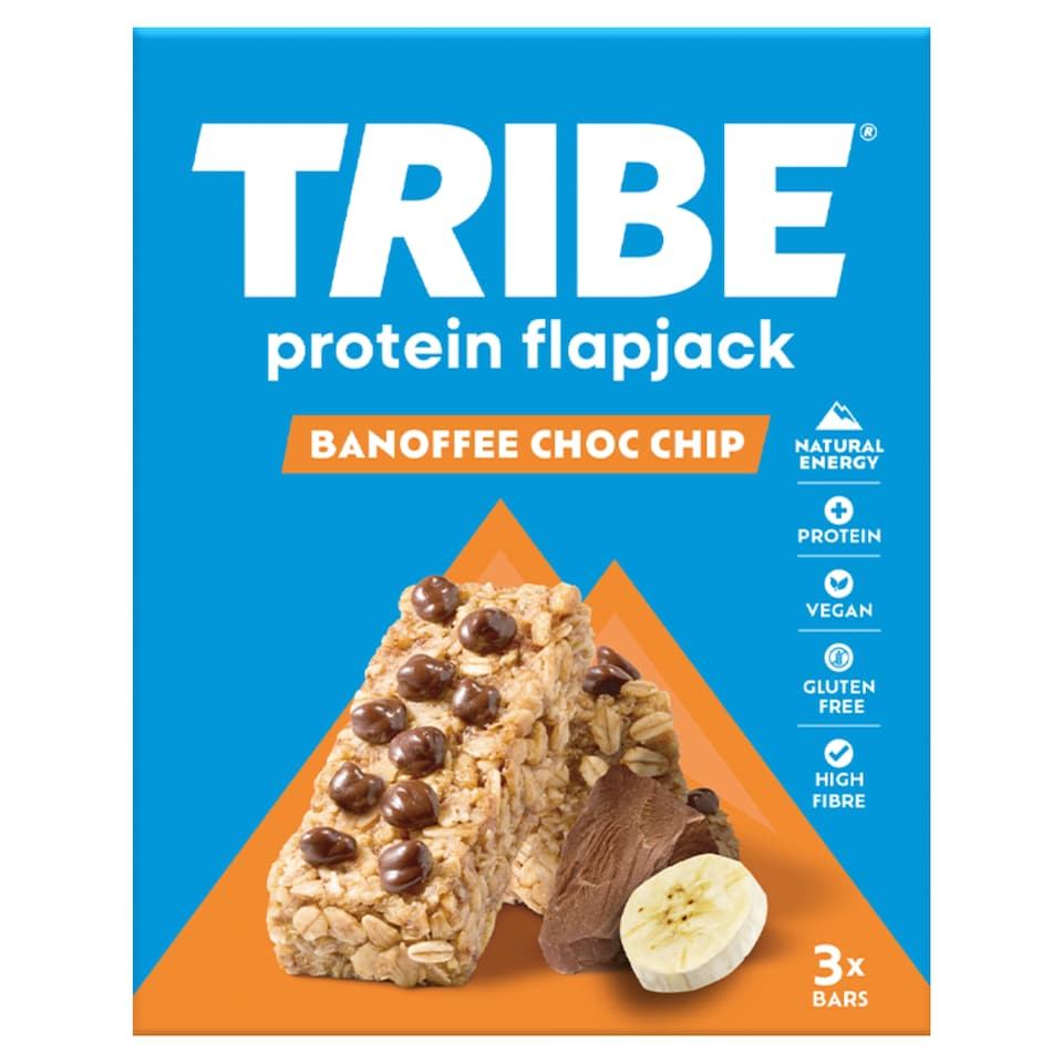 image 1 of TRIBE Protein Flapjack Banoffee Choc Chip 3x38g