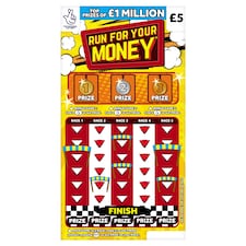 RUN FOR YOUR MONEY SCRATCHCARD
