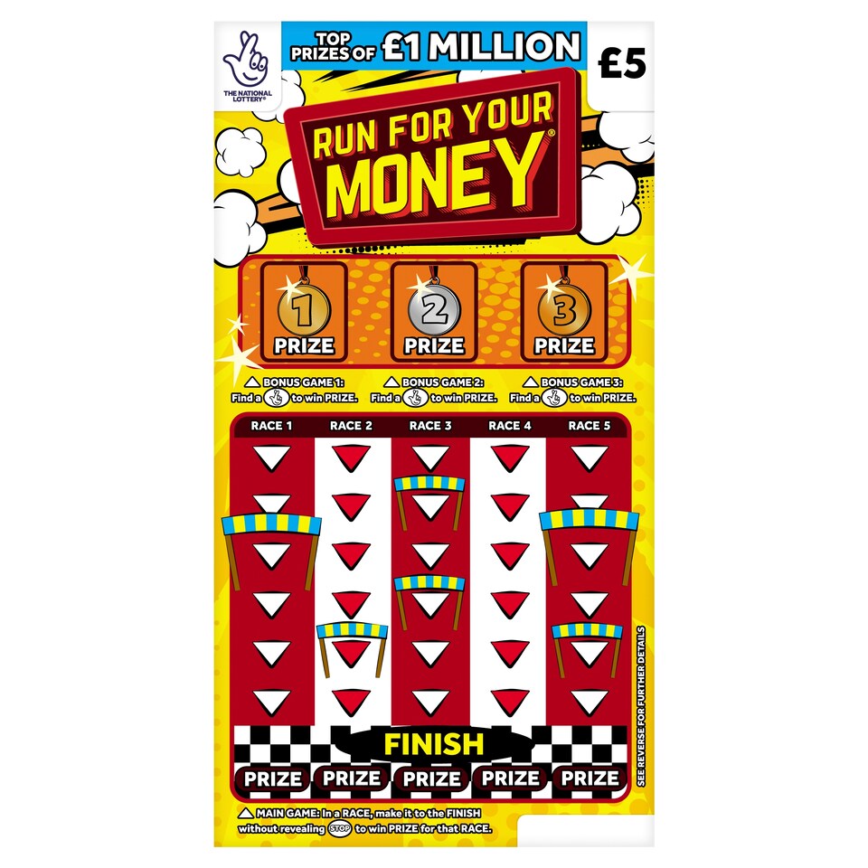RUN FOR YOUR MONEY SCRATCHCARD