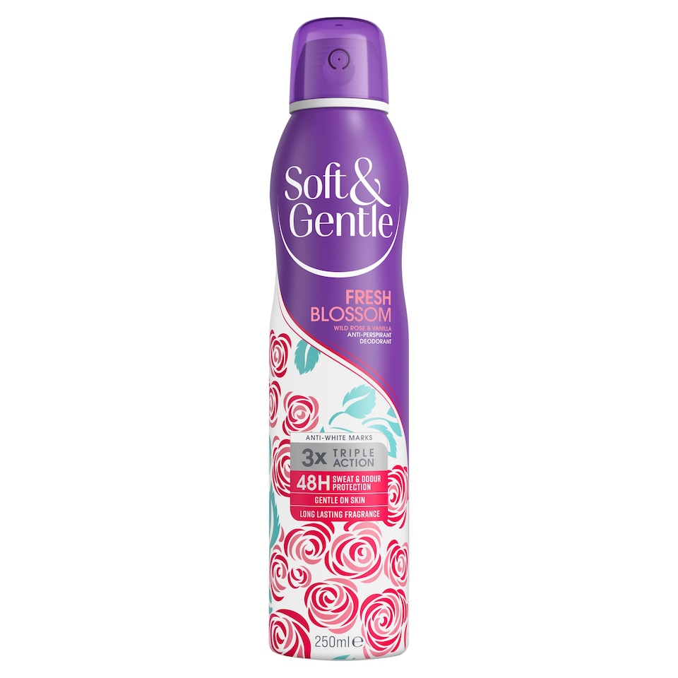 image 1 of Soft & Gentle Antiperspirant Deodorant Fresh Blossom 250Ml