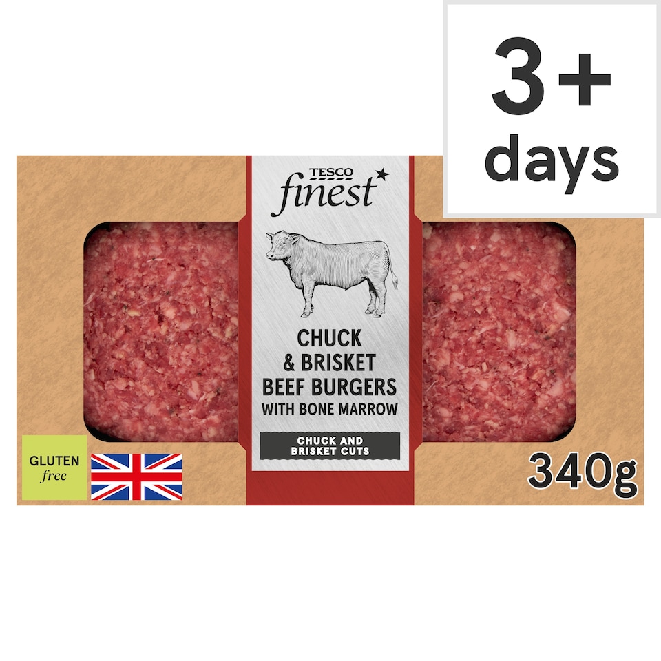 Tesco Finest Chuck & Brisket Beef Burger 340g