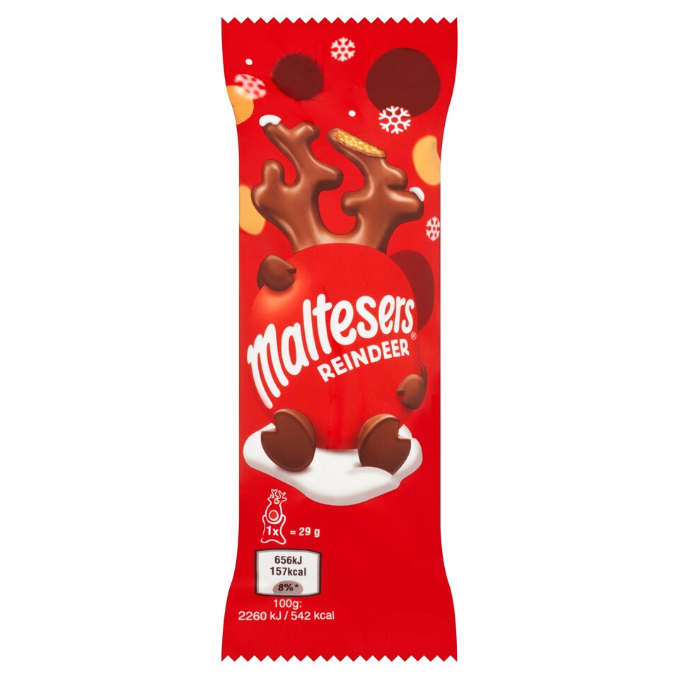 image 1 of Maltesers Reindeer Milk Chocolate with Malt Filling and Crunchy Pieces 29 g