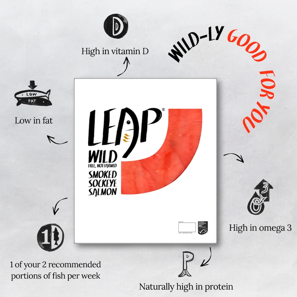 image 1 of Leap Wild Smoked Sockeye Salmon 100G