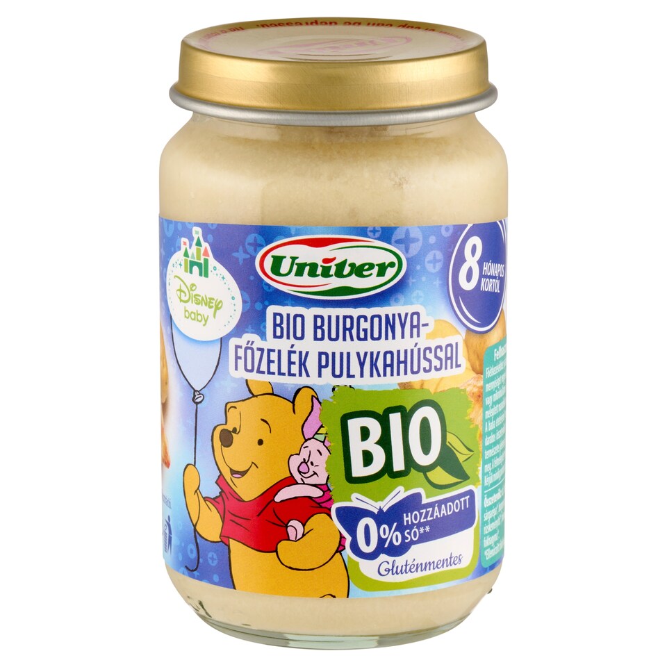 Univer Disney Baby bio édesburgonya pulykahússal bébiétel 8 hónapos kortól 163 g  1. kép