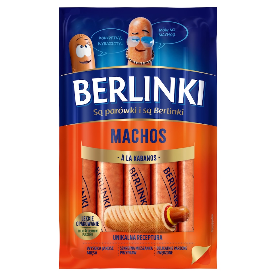 Berlinki Machos A La Kabanos Pork Sausages 250G