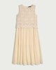 image 4 of The F&F Edit Pure Cotton Embroidered Sleeveless Midi Dress in Cream