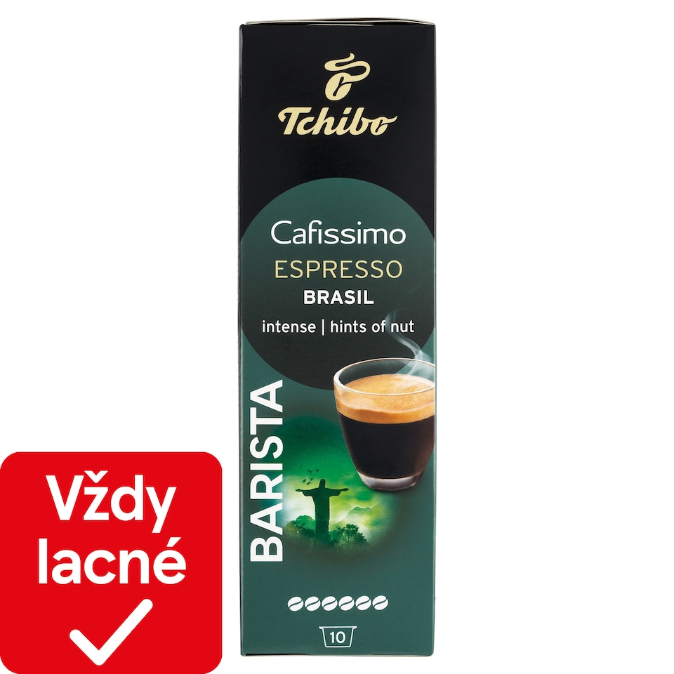 obrázok 1 z Tchibo Cafissimo Espresso Brasil Barista pražená mletá káva kapsuly 10 x 7,8 g (78 g)