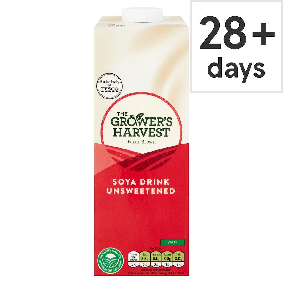 The Grower's Harvest Soya Drink Unsweetened 1L