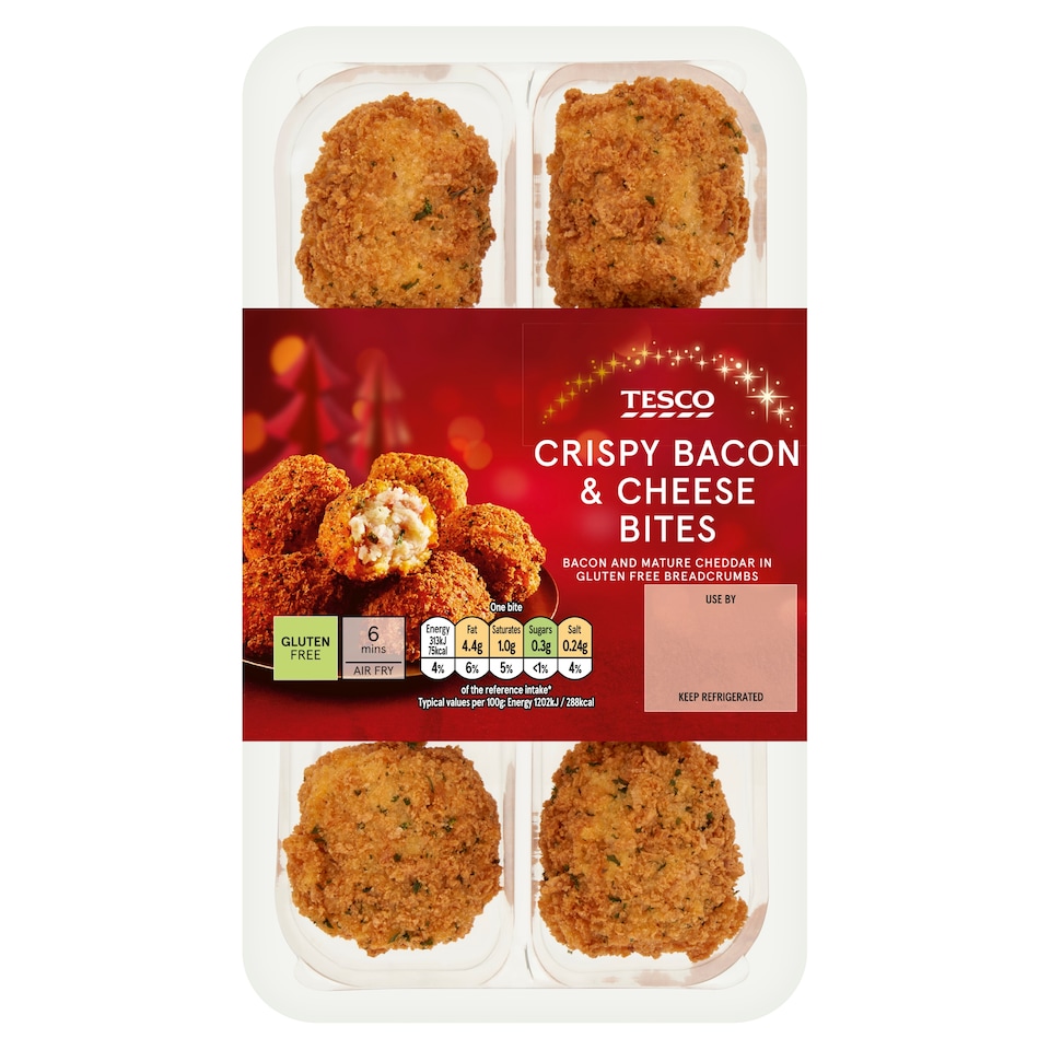 Tesco Free From Bacon & Cheese Bites 205G