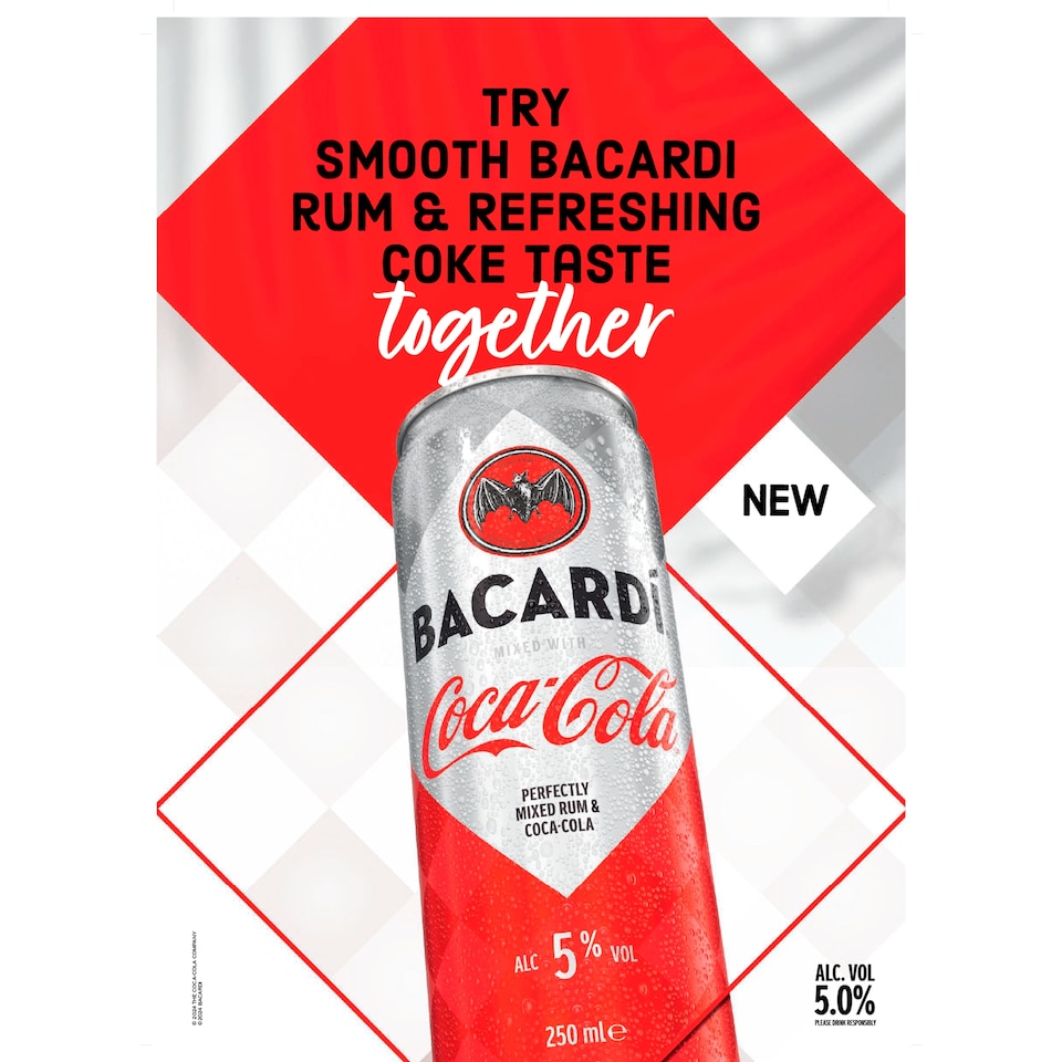image 1 of Bacardi & Coca Cola 250ml