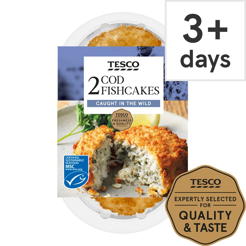Tesco 2 Cod Fishcakes 270G